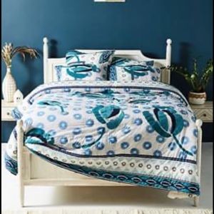 Anthropologie Full Size Quilt + 2x Shams + 2x Euro